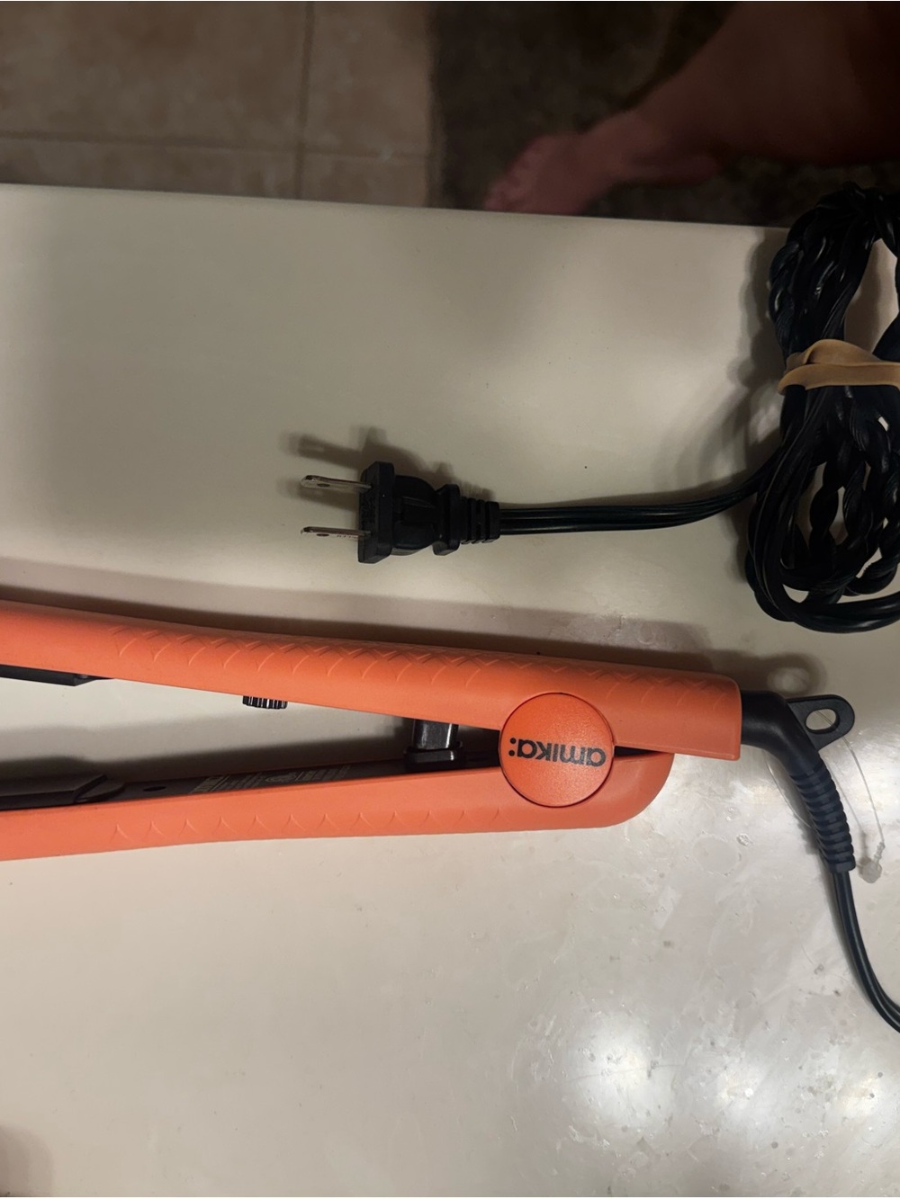 amika Orange Styling Tool Handle with Textured Grip - Picture 3 of 7
